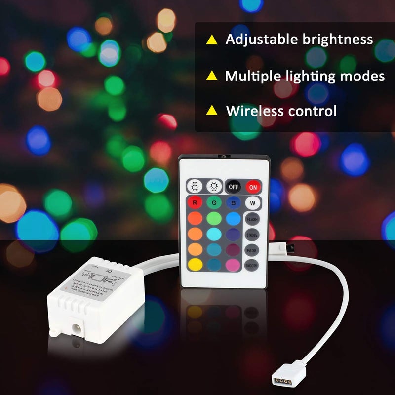 SUPERNIGHT وحدة تحكم عن بُعد LED شريط SUPERNIGHT DC 12V 24 مفتاح مع صندوق تحكم لأضواء شريط RGB LED 3528 5050 SMD - Image 4